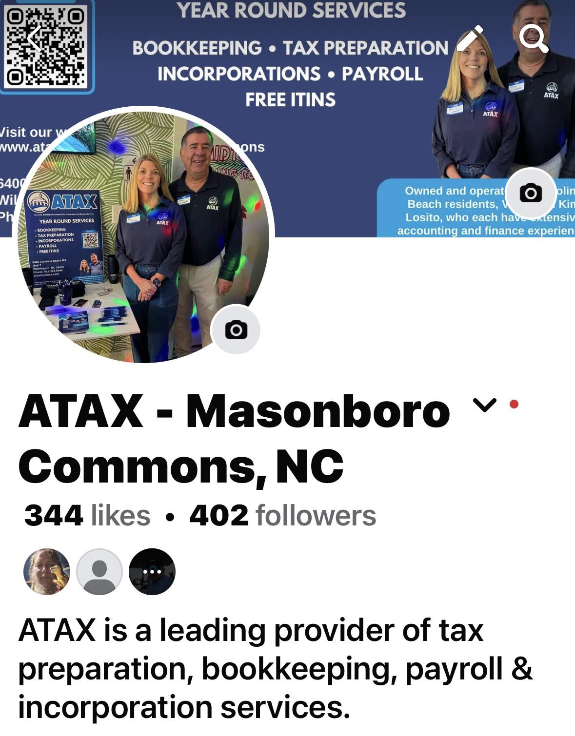 ATAX - Masonboro Commons, NC Facebook ad: Wilmington, NC Tax Preparation - File NC Taxes at ATAX |…