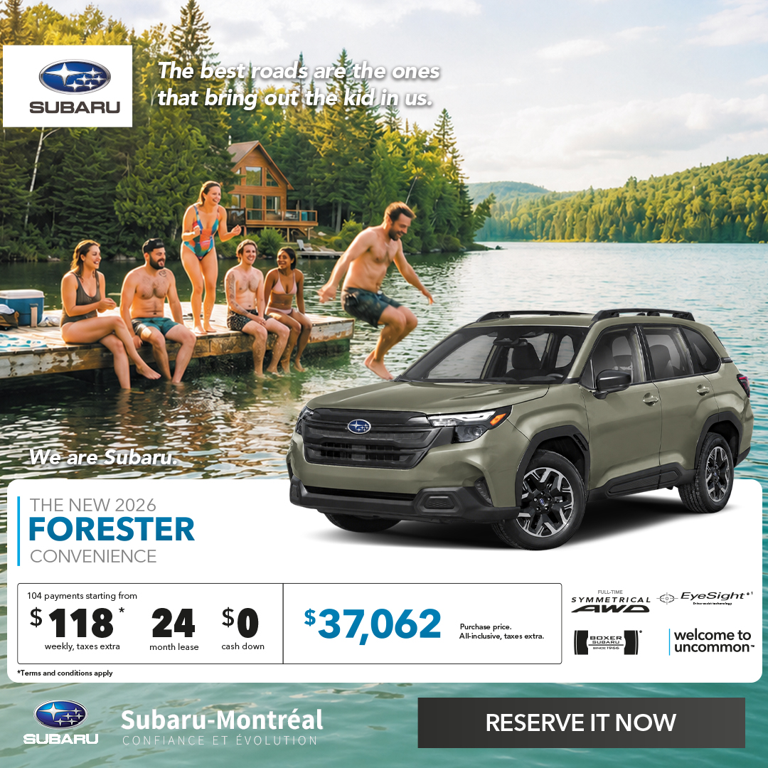 Subaru-Montreal Facebook ad: Reserve it now