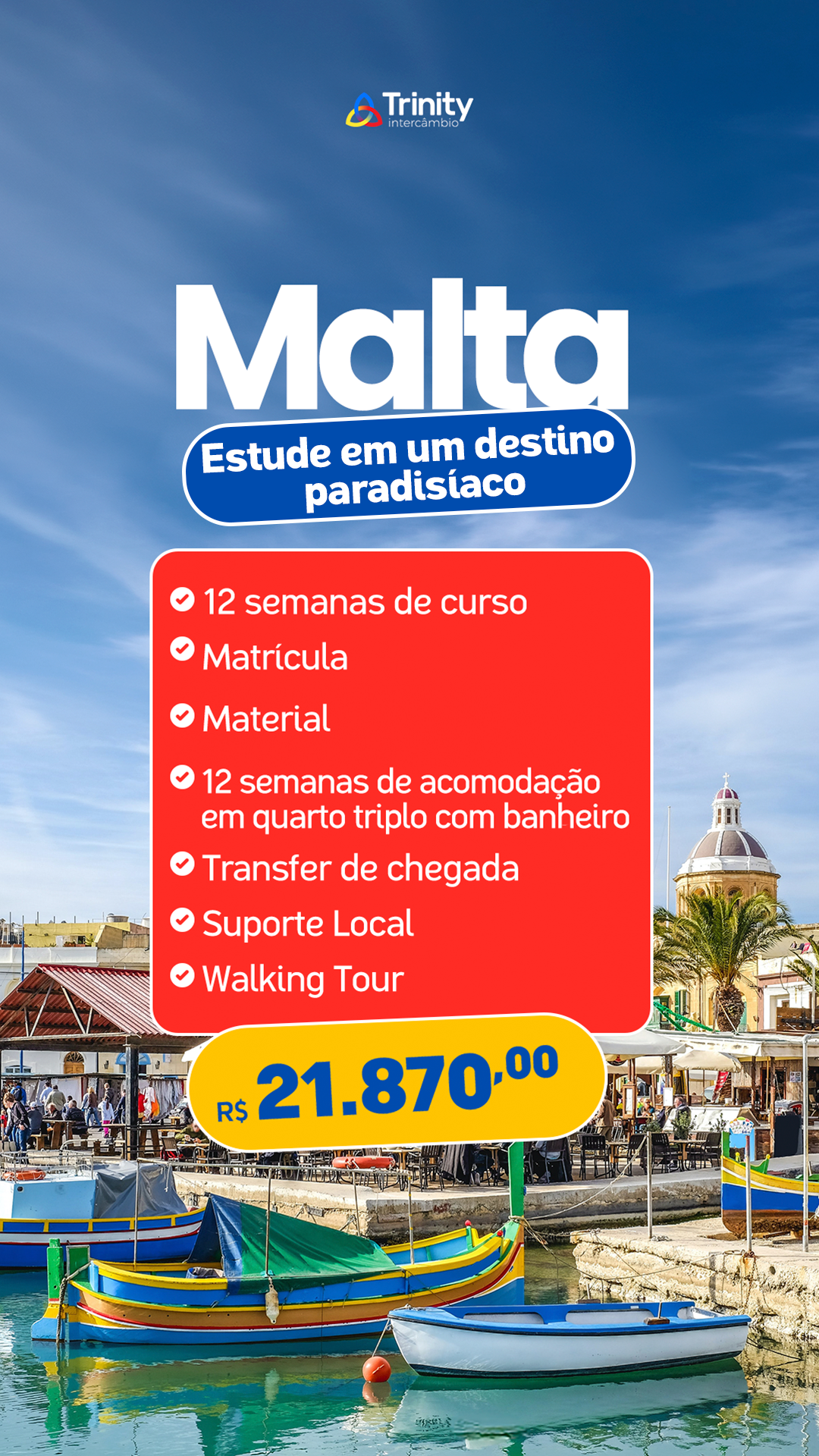 Trinity Intercâmbio Facebook ad