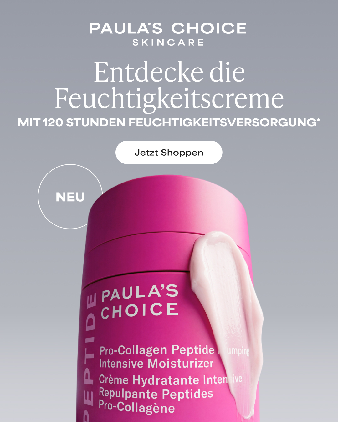 Paula's Choice Facebook ad: NEUE PEPTIDE-CREME