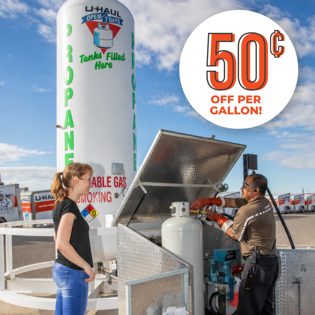 U-Haul Propane Facebook ad: Get 50 Cents Off Per Gallon of Propane!