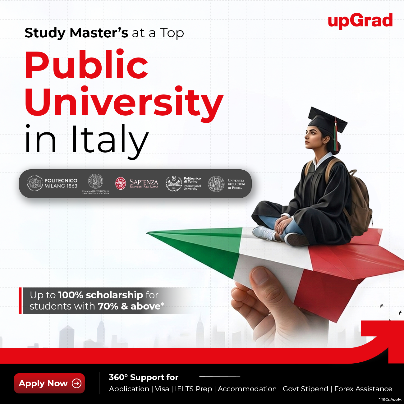 upGrad Abroad Facebook ad