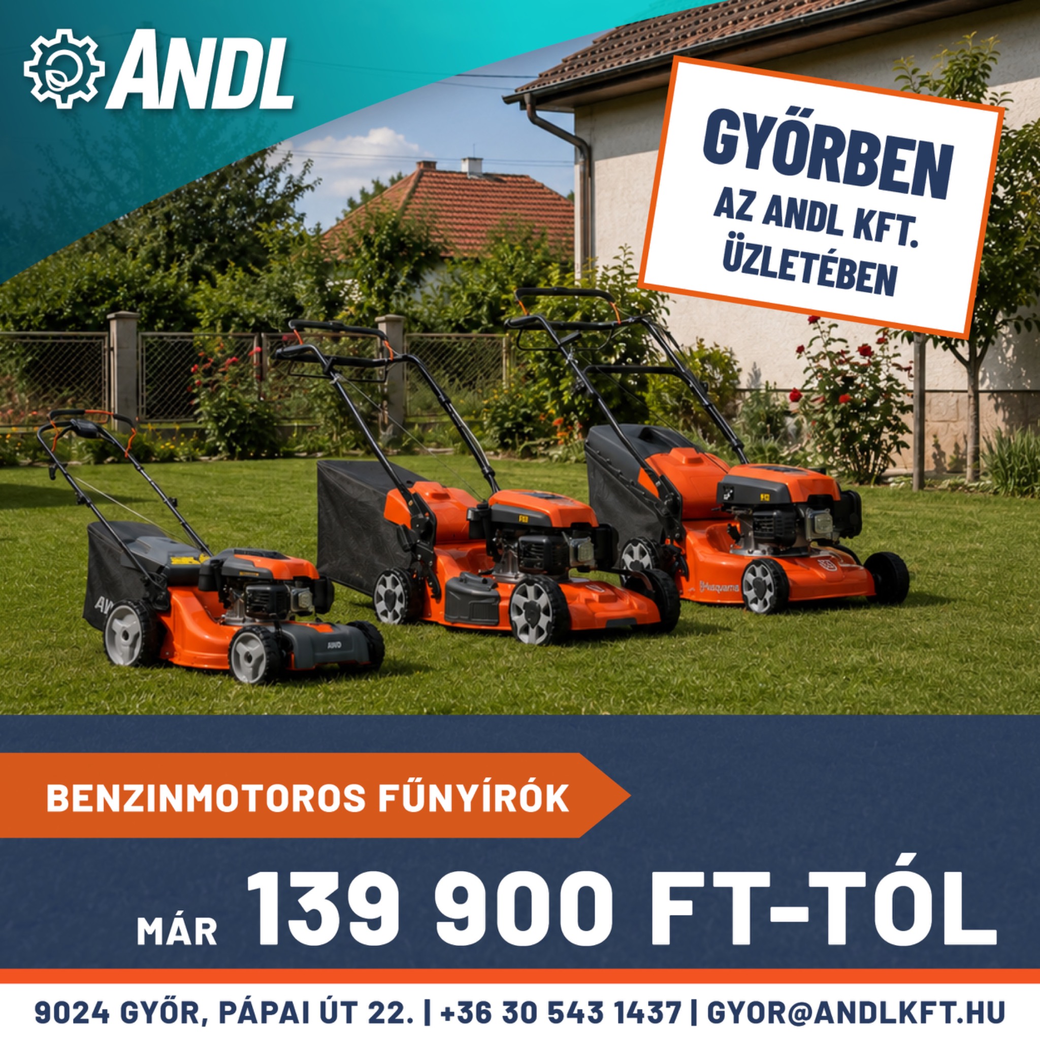 ANDL Kft. Facebook ad: Kisebb udvar vagy nagyobb kert?