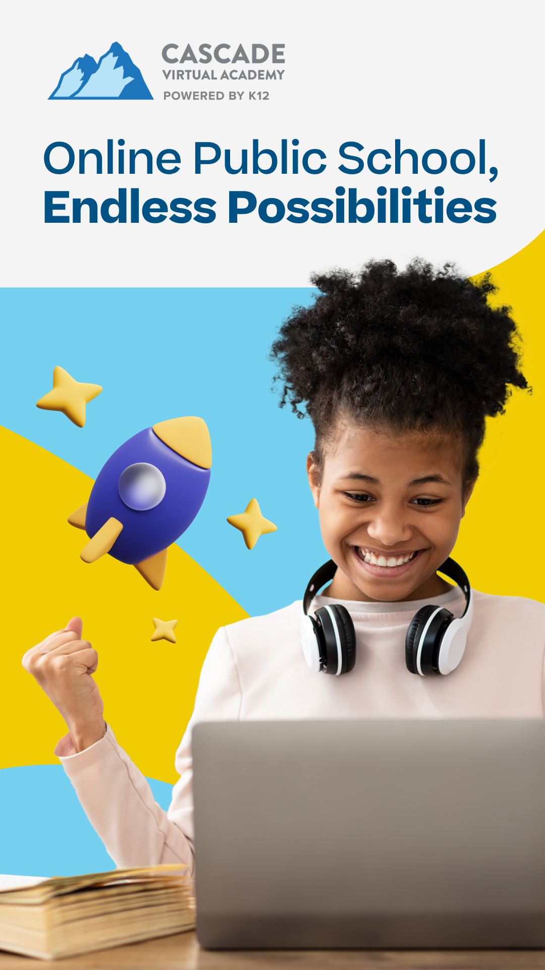 Cascade Virtual Academy Facebook ad from Mar 23, 2026
