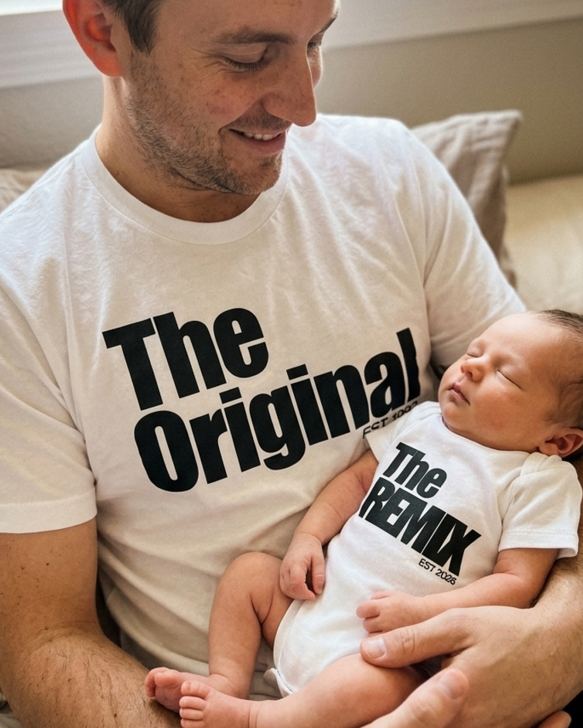 Bo & Birdie Facebook ad: The matching set for dad and baby