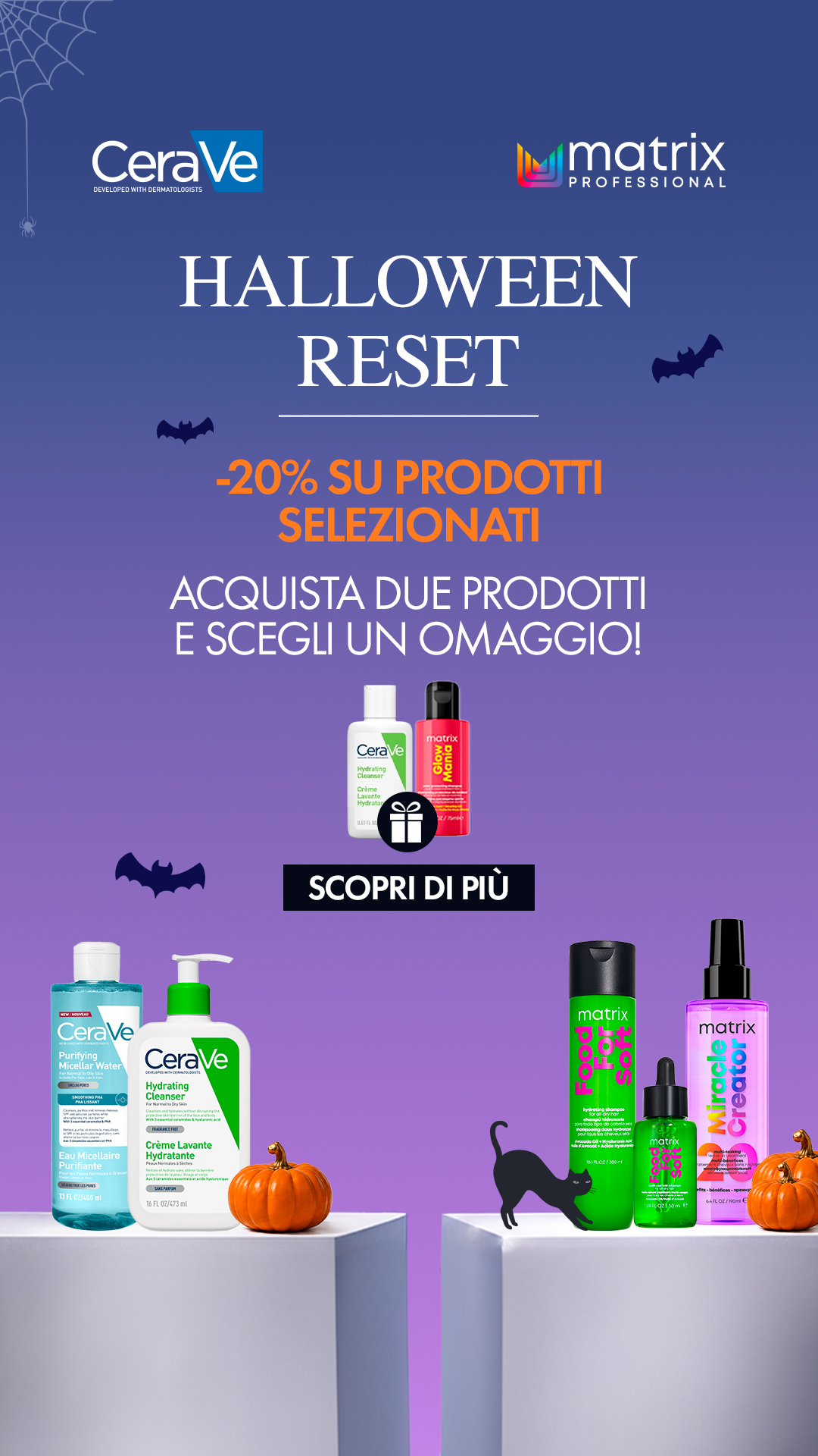 Notino Facebook ad: Trucco pesante e piega estrema per Halloween?