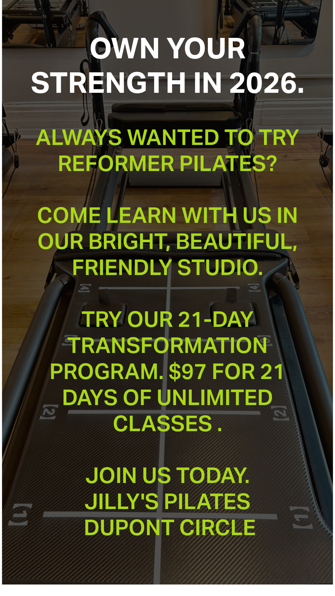 Jilly’s Pilates Facebook ad