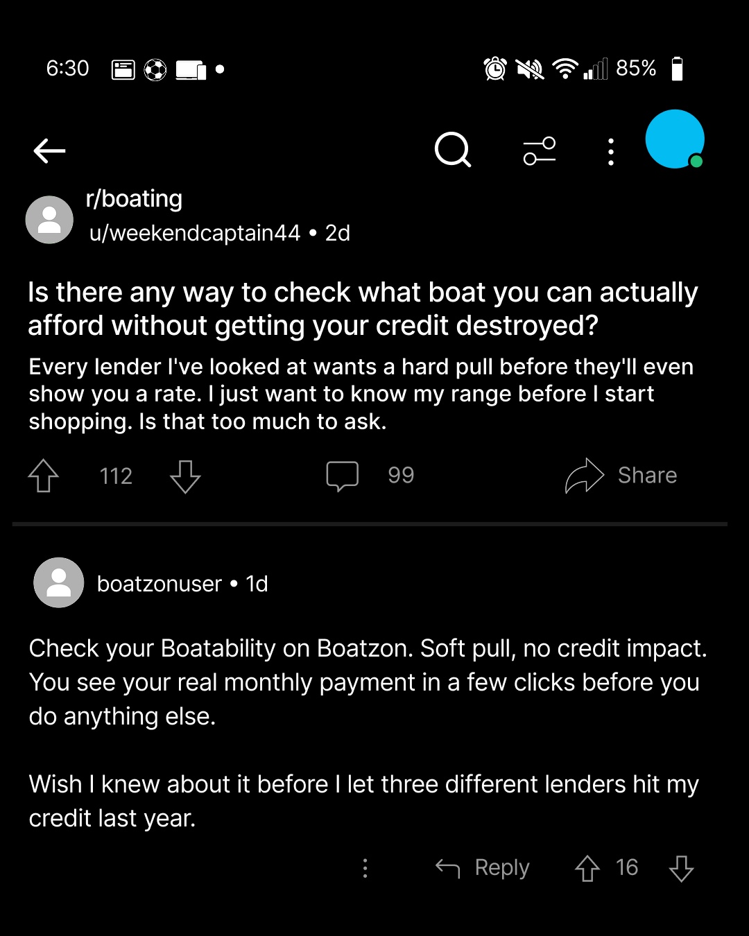 Boatzon Facebook ad