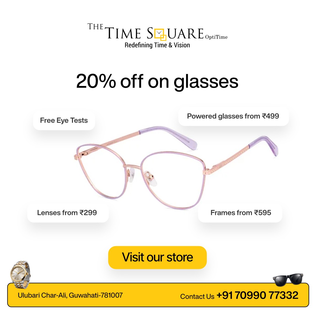 The Time Square OptiTime Facebook ad: Guwahati, your style upgrade is here!