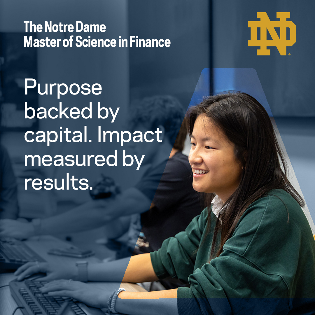 University of Notre Dame Mendoza College of Business Facebook ad