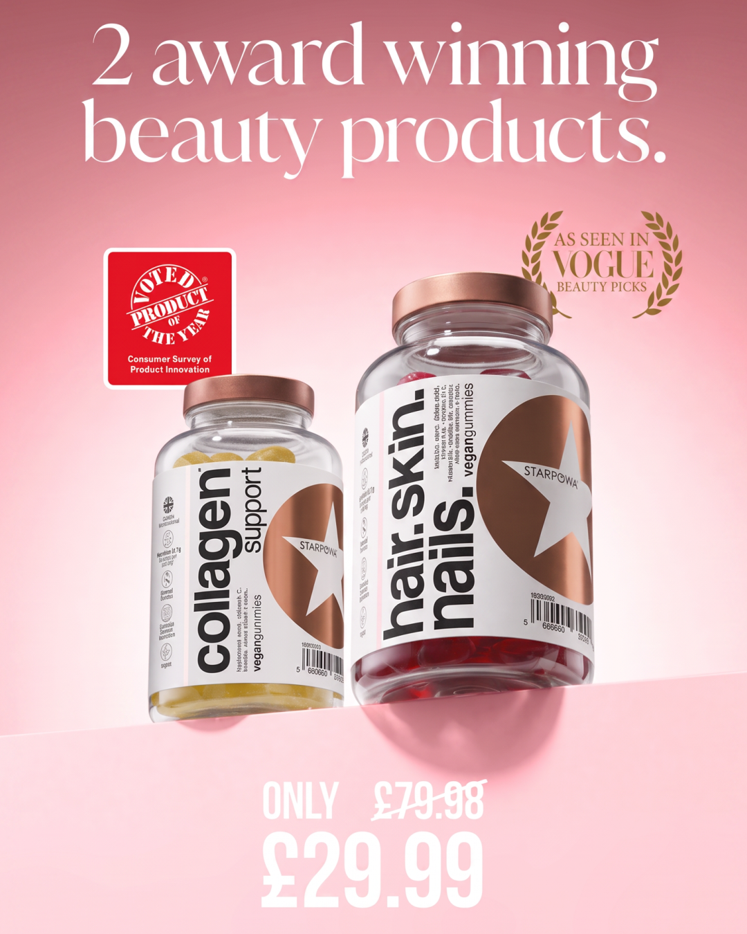 STARPOWA Facebook ad: 50% Off Your First Order