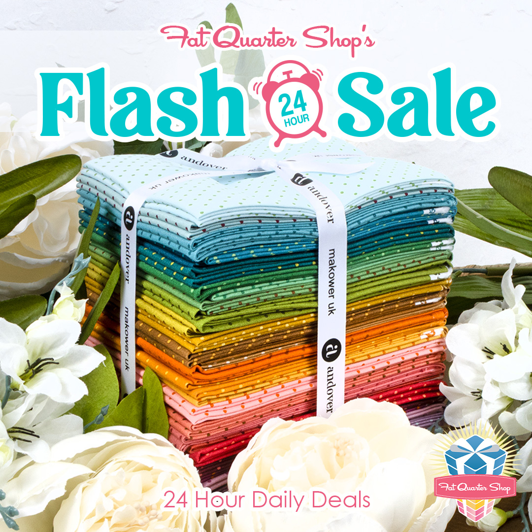 Fat Quarter Shop Facebook ad: Up to 90% Off!