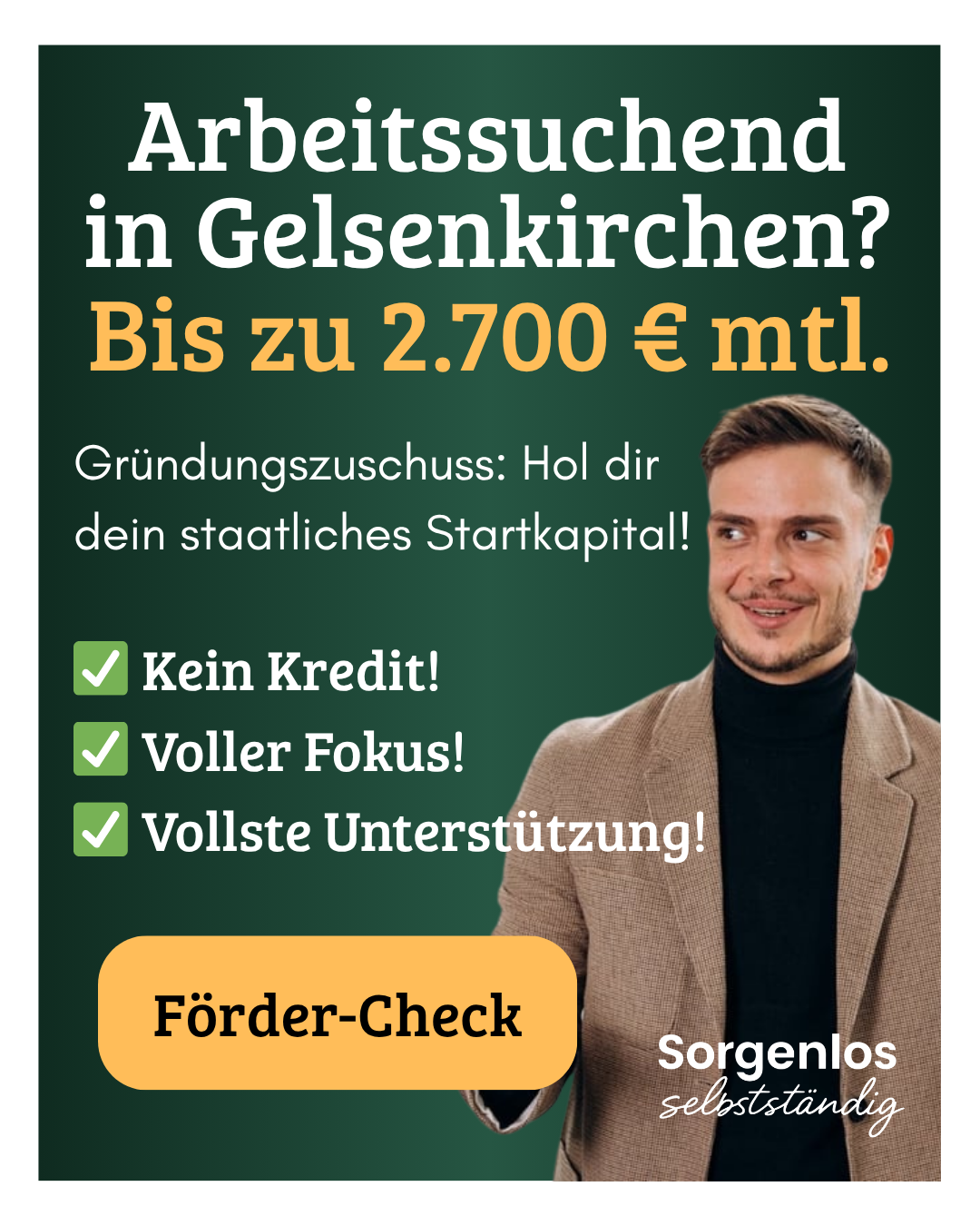 Sorgenlos Selbstständig Facebook ad: Du willst dich in Gelsenkirchen selbstständig machen? Hol…