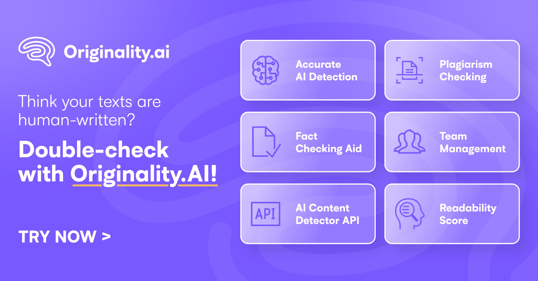 Originality.AI - AI Detection and Plagiarism Checking Facebook ad