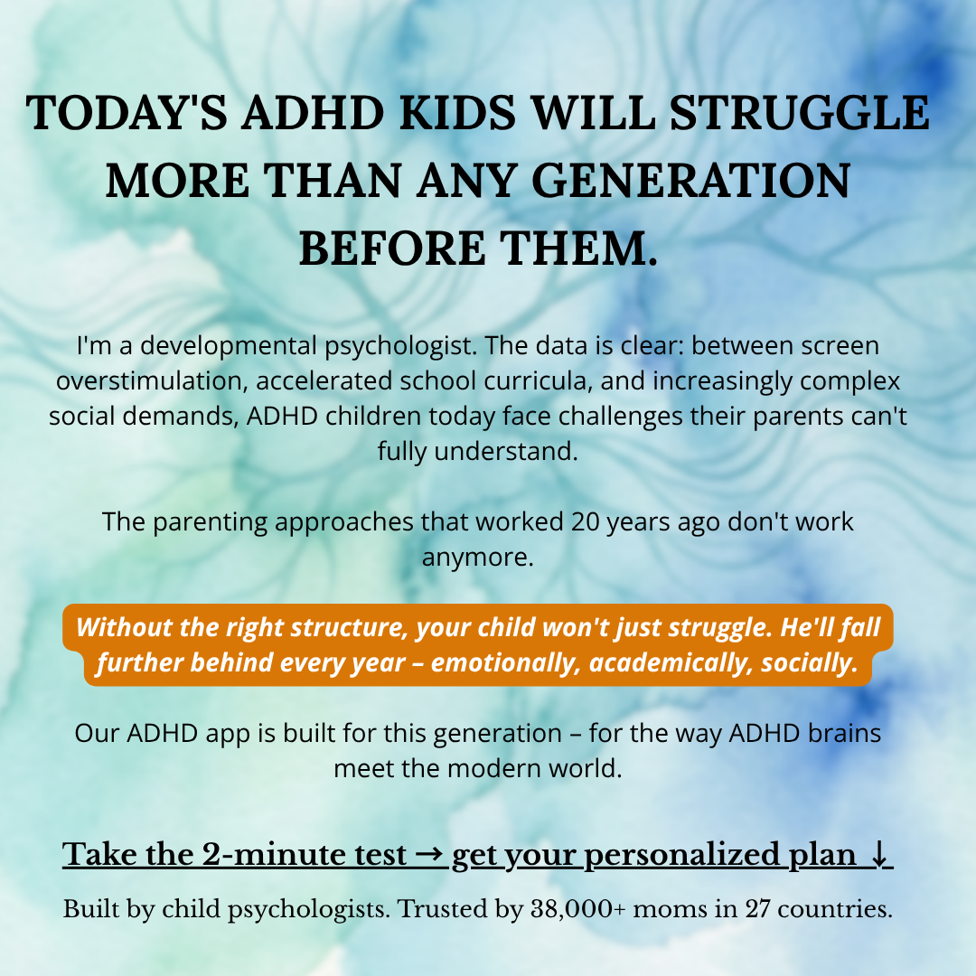 Center for Psychological Studies Facebook ad: Turn Your Child's ADHD Into Their Biggest Superpower