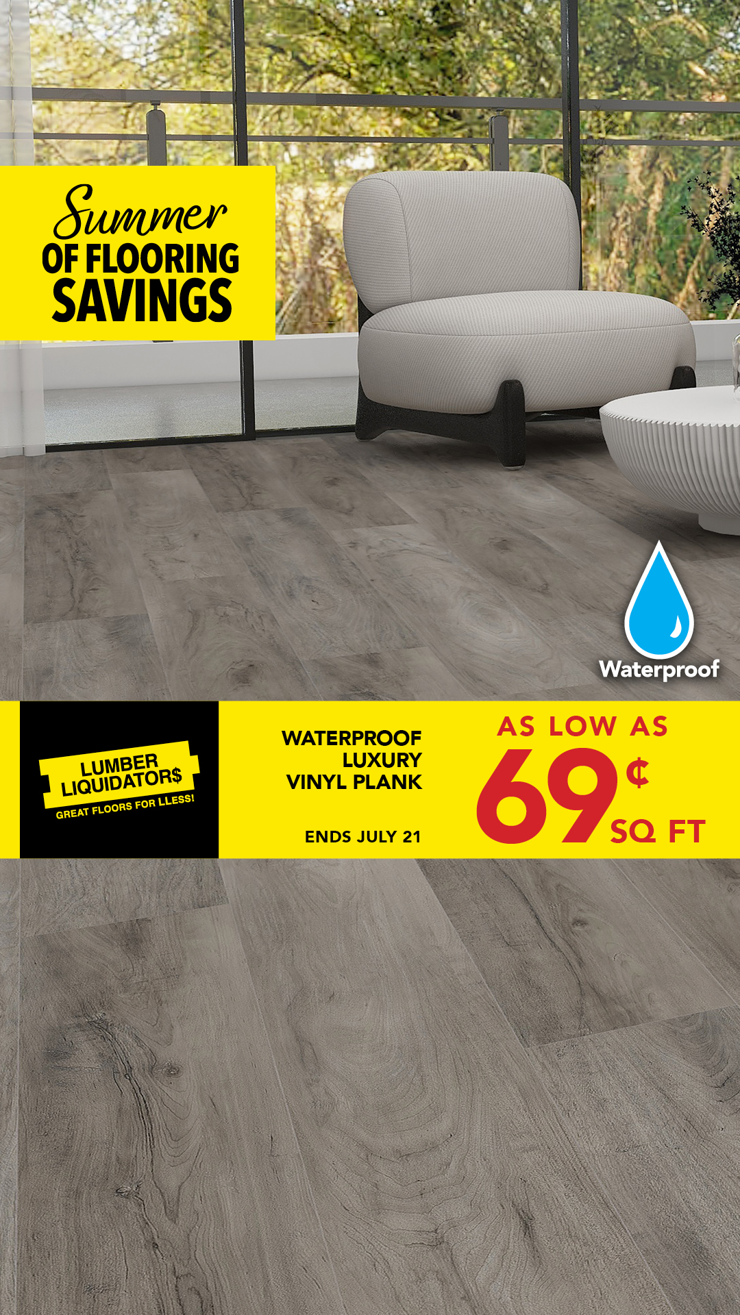 Lumber Liquidators Facebook ad: Summer of Flooring Savings