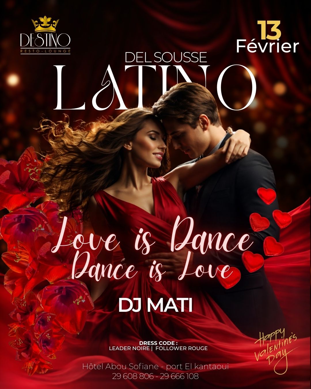 Destino Resto Lounge Facebook ad: Love is Dance, Dance is Love