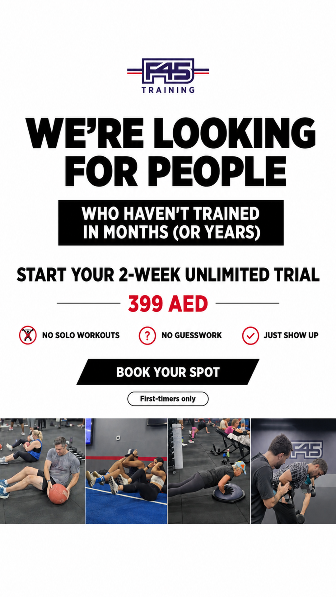 F45 Training Palm Jumeirah Facebook ad