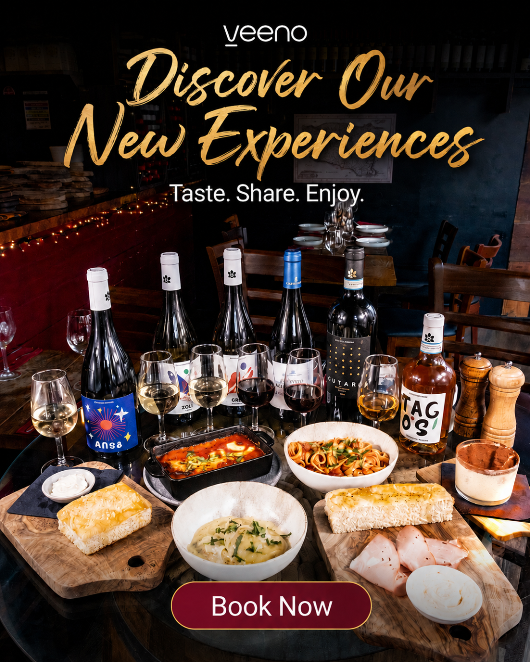 Veeno - Italian Wine Bar & Kitchen Facebook ad: Veeno’s New Menu Is Here