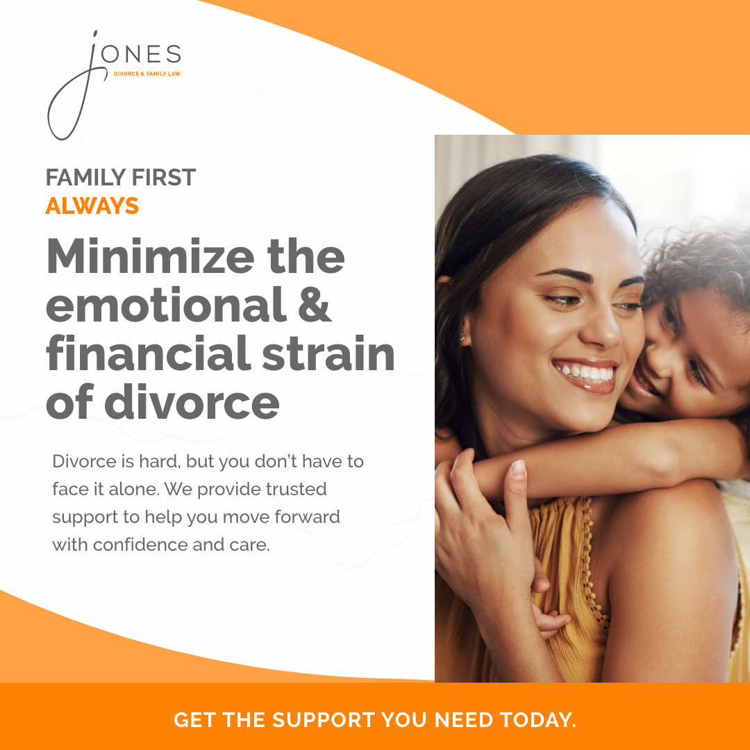 Jones Divorce & Family Law Facebook ad from Aug 22, 2025