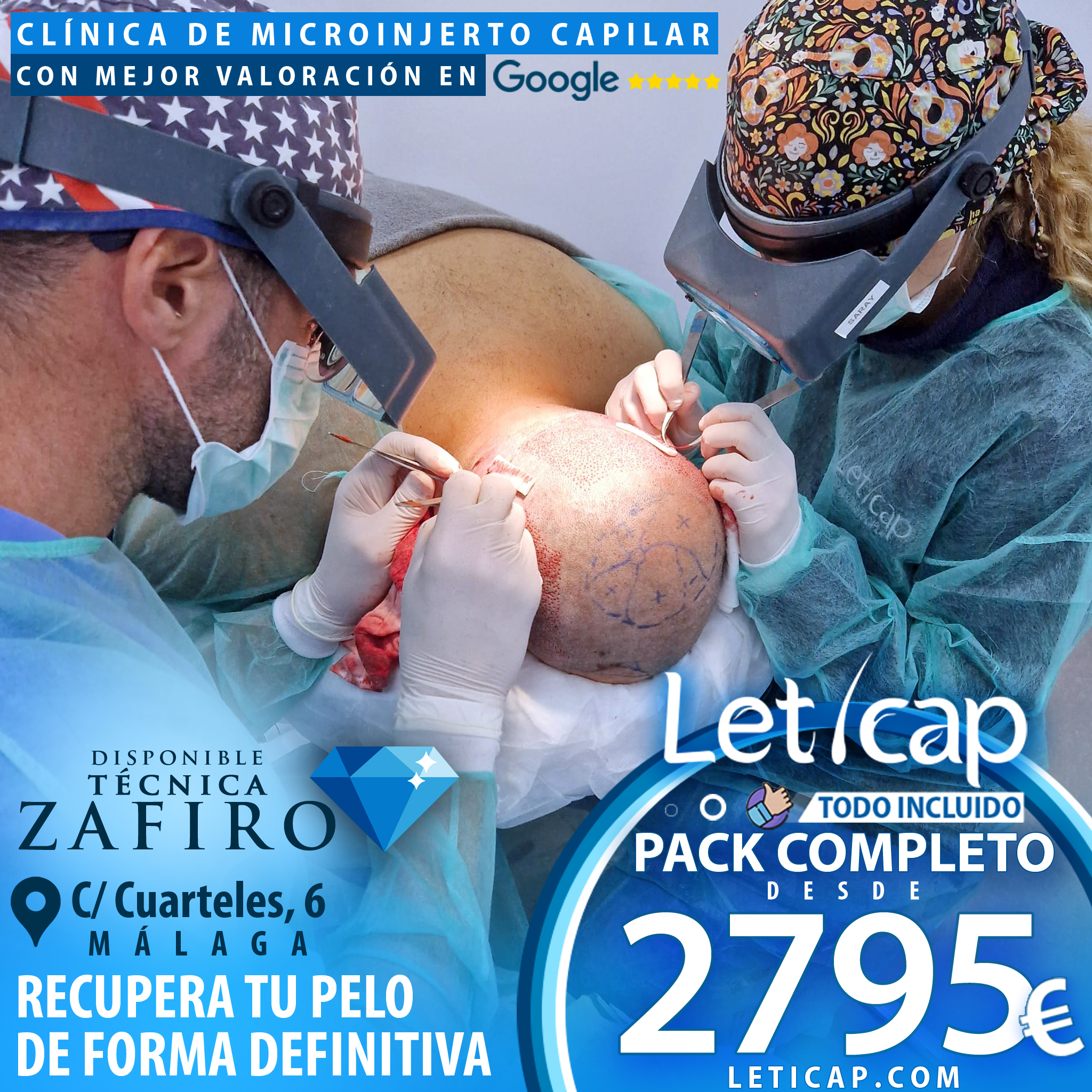 Leticap - Clínica microinjerto capilar Facebook ad
