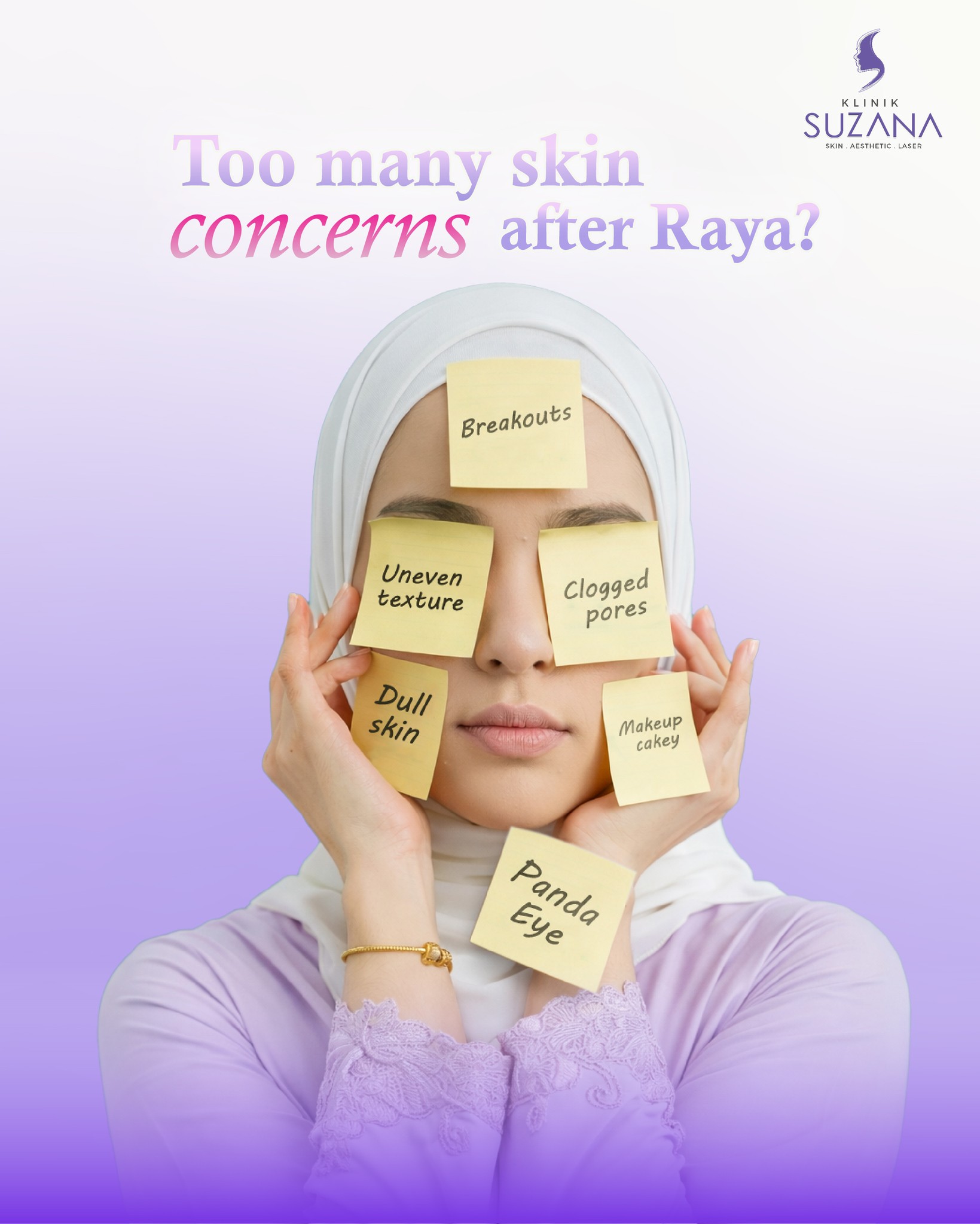 Klinik Suzana JB Facebook ad: 𝐓𝐨𝐨 𝐦𝐚𝐧𝐲 𝐬𝐤𝐢𝐧 𝐜𝐨𝐧𝐜𝐞𝐫𝐧𝐬 𝐬𝐡𝐨𝐰𝐢𝐧𝐠…