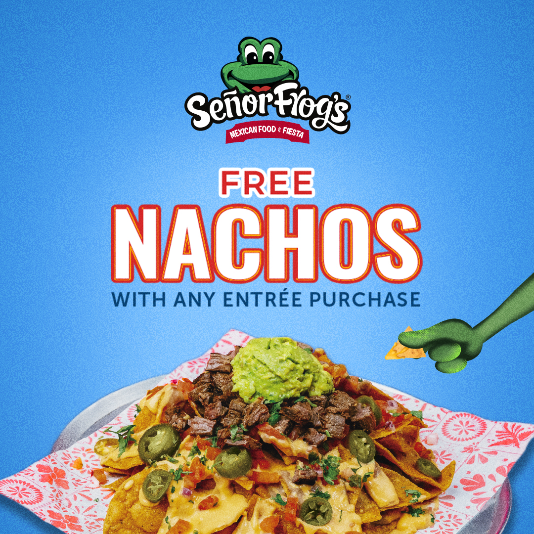Señor Frog's Facebook ad: Free Nachos!
