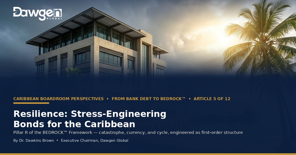 Dawgen Global Americas Facebook ad: Resilience: Stress-Engineering Bonds for the Caribbean |…
