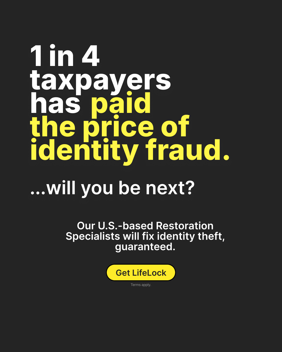 LifeLock Facebook ad