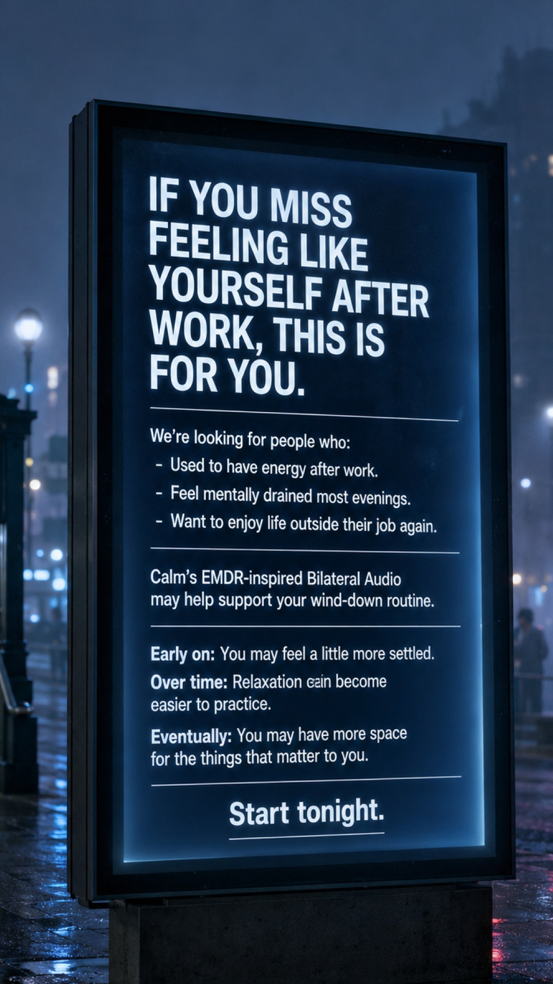 Calm Facebook ad