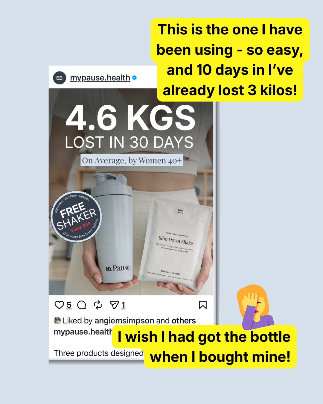 MyPause Health Facebook ad