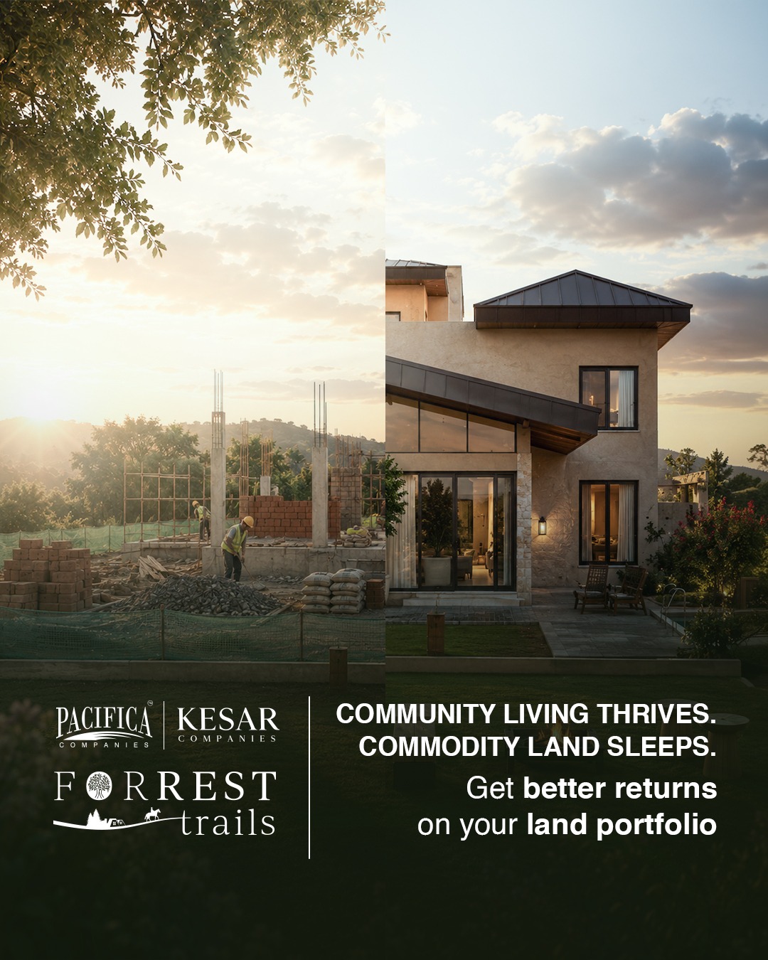 Forrest Trails by Pacifica & Kesar Companies Facebook ad: A plot is just dirt.