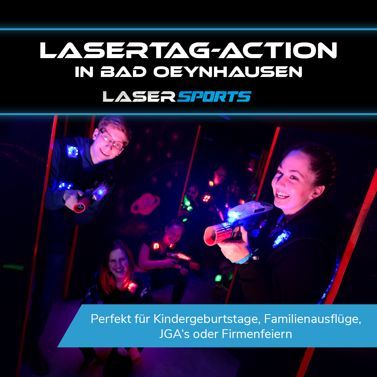 funXperience Bad Oeynhausen - LaserSports, NeonGolf & Mission: Room Escape Facebook ad from Mar 4, 2026
