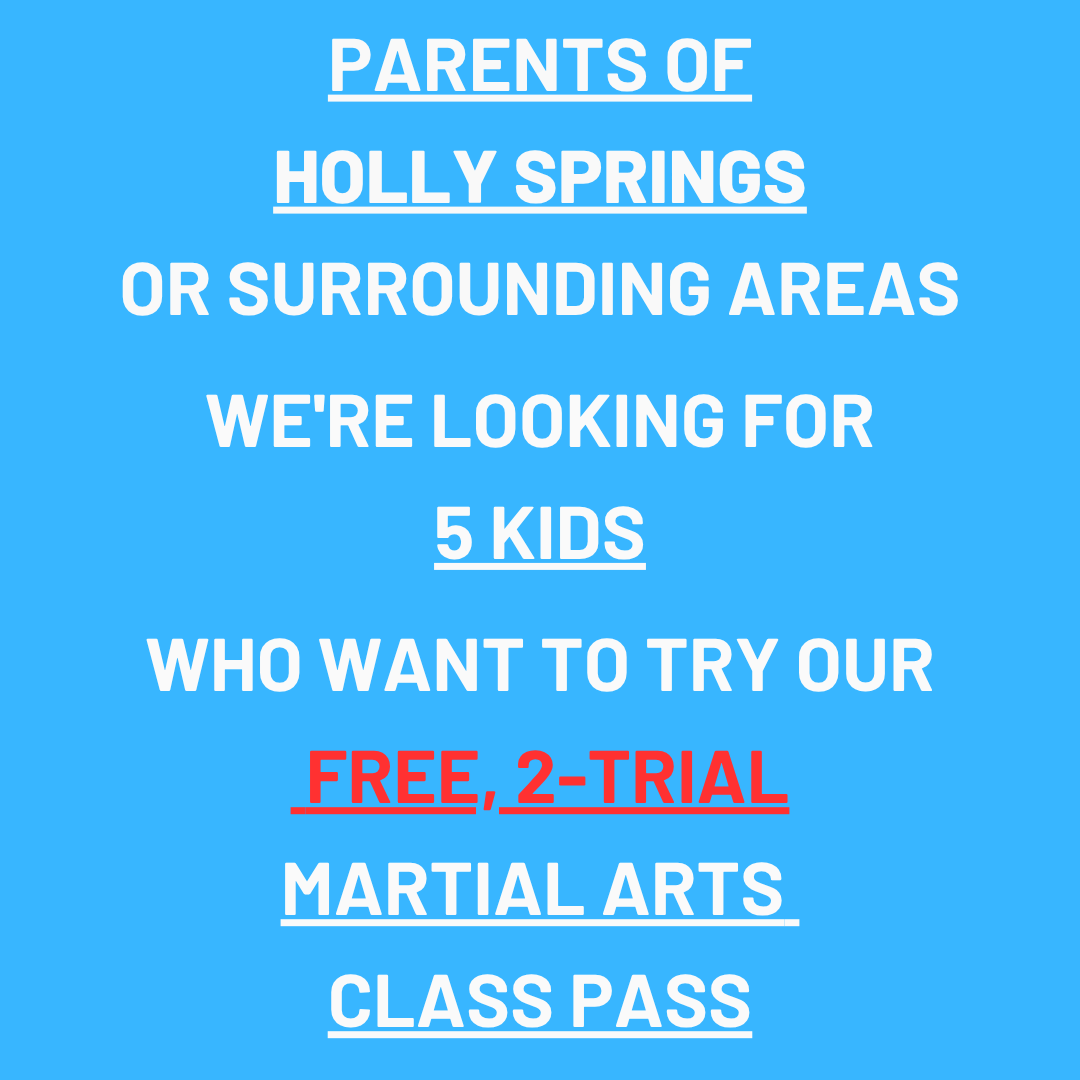 Power Martial Arts Holly Springs NC Facebook ad: Want FREE Two Kids Martial Arts Trial Class Pass?