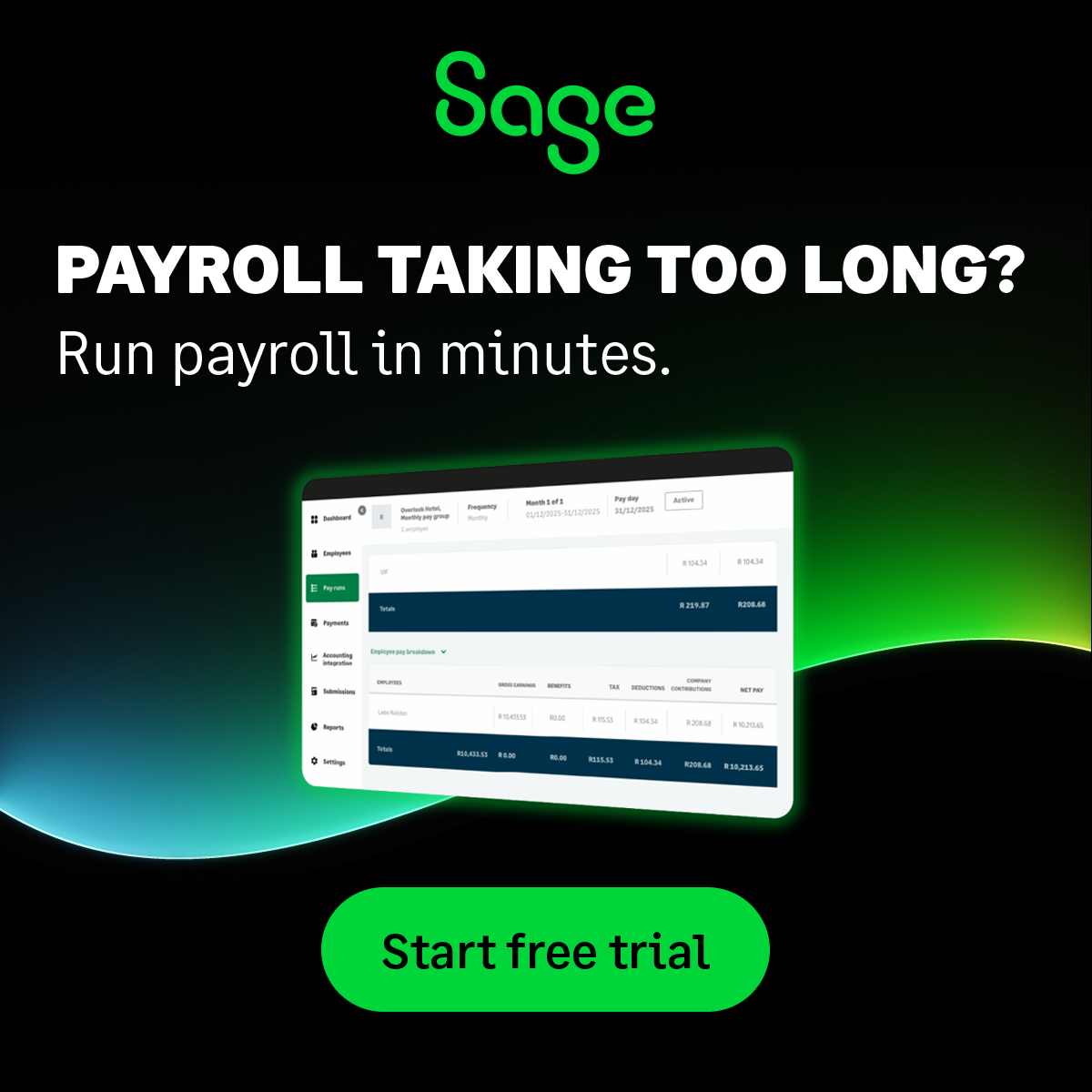 Sage Facebook ad