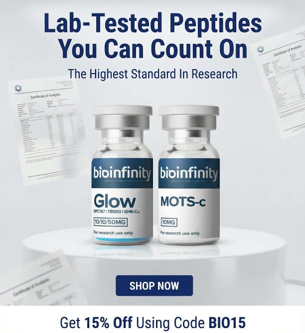 Bio lnfinity Facebook ad: Get 15% Off - Use Code: BIO15