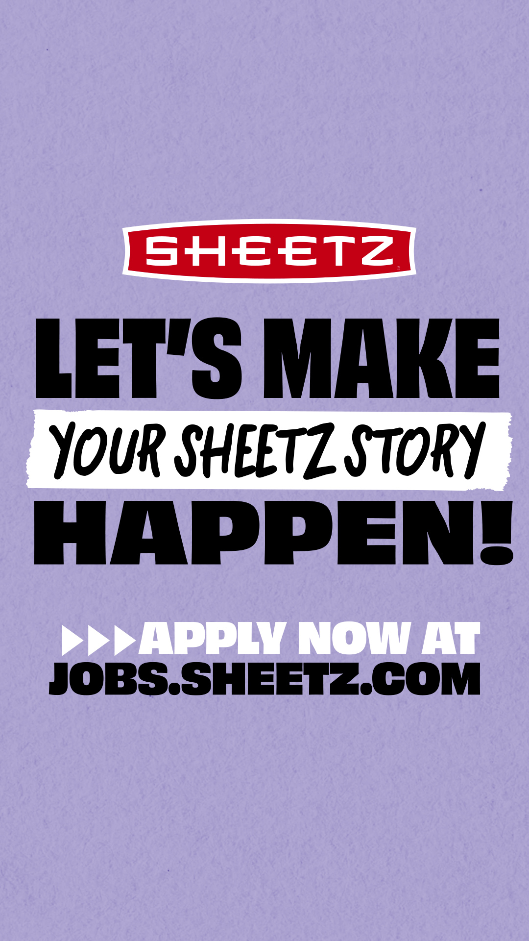 SheetzJobs Facebook ad from Jan 9, 2026