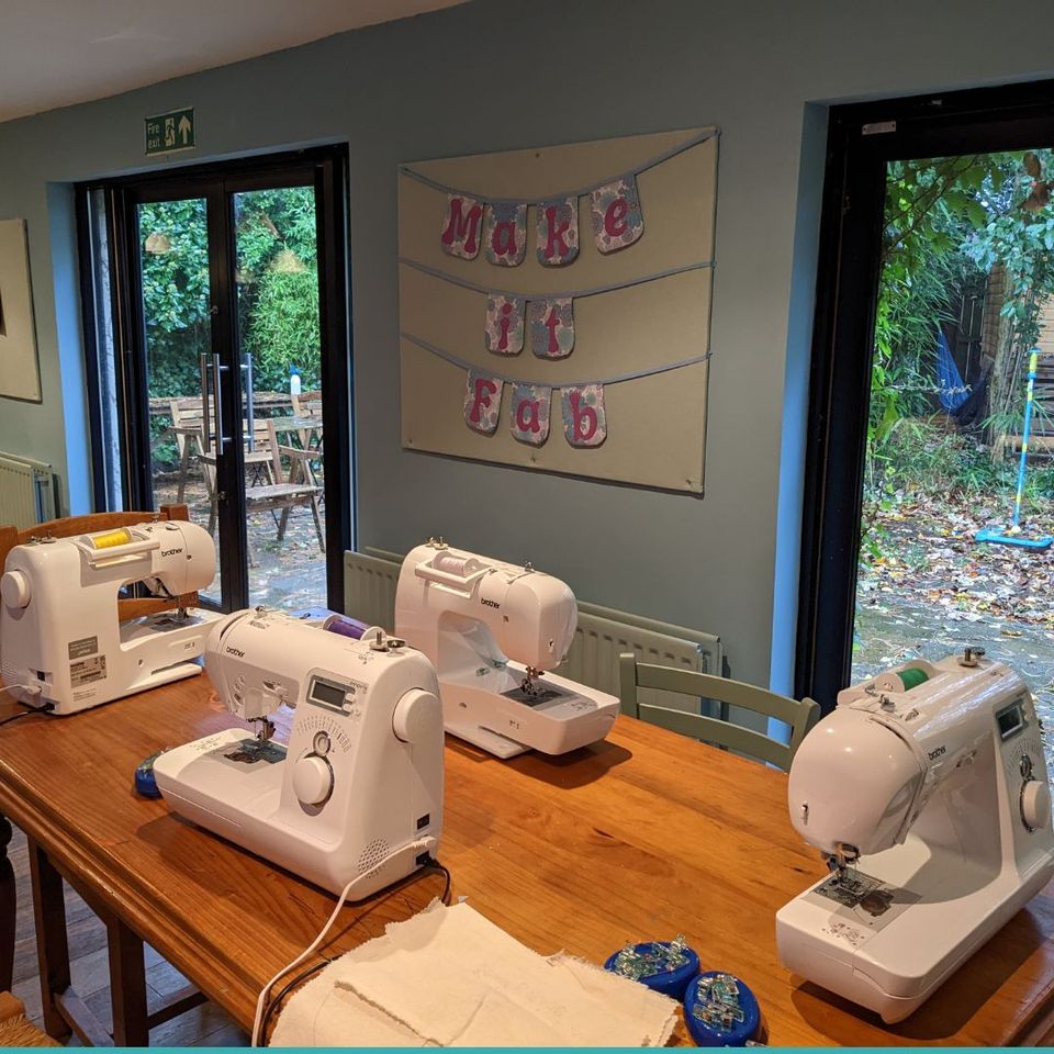 Make It Fab Facebook ad: Belfast based fun and creative sewing classes from…