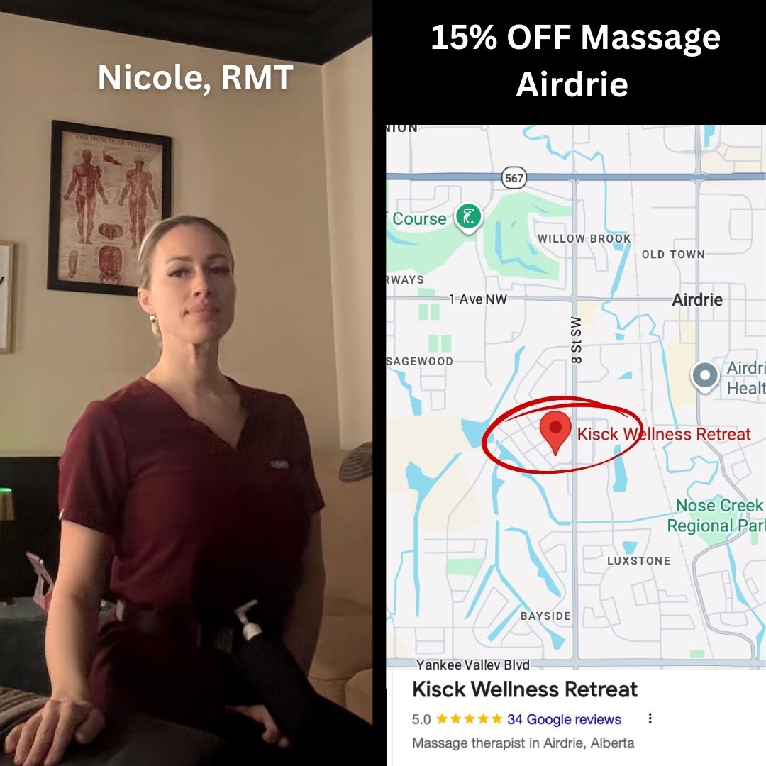 Holistic massage & wellness Facebook ad: 15% OFF Massage Airdrie