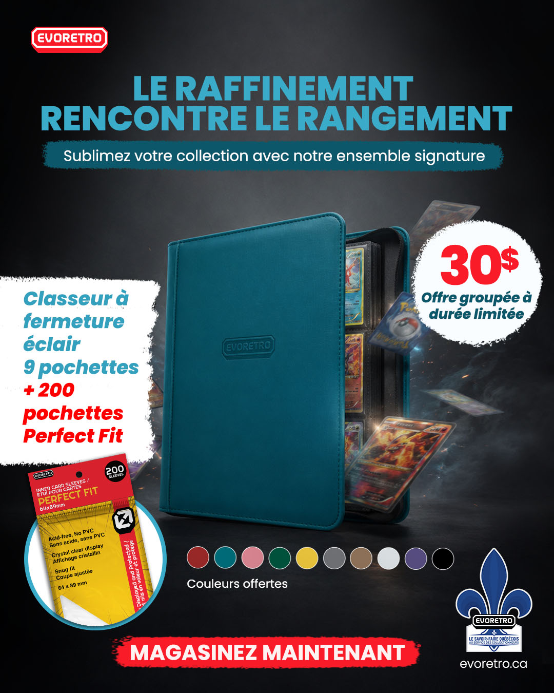 EvoRetro Let's Game Facebook ad: Le Raffinement Rencontre le Rangement, Offre à 30$