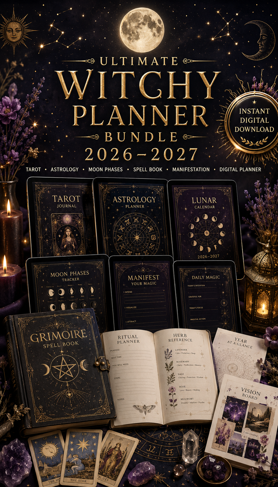 Soul Made Press Facebook ad: 90% OFF 2027 Witchy Planner