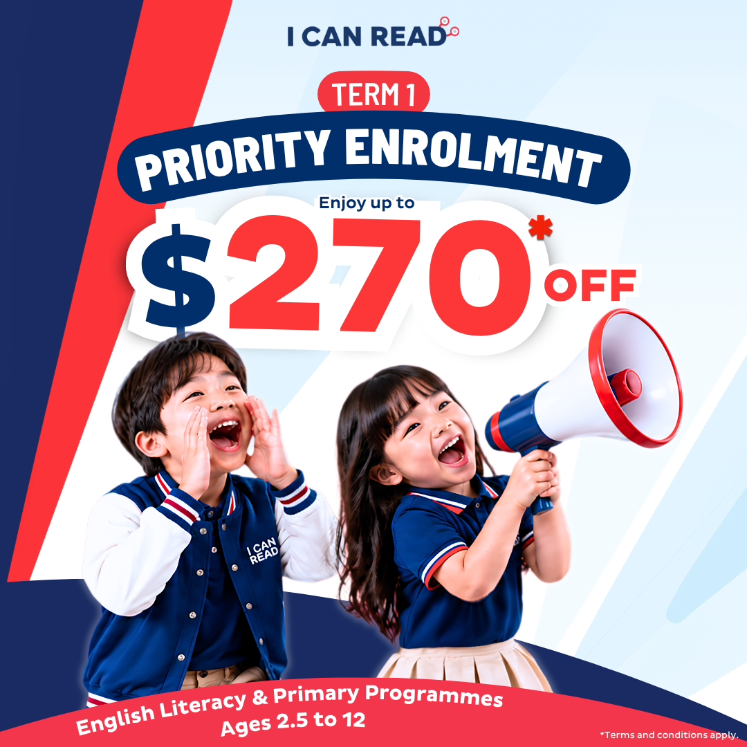I Can Read Singapore Facebook ad: Priority Enrolment for I Can Readโs 2027 Term 1 is openโฆ