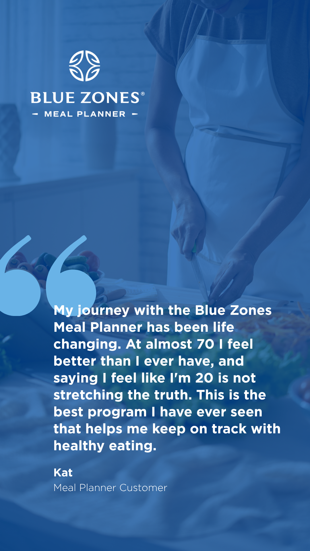 Blue Zones Facebook ad: Learn to eat like the healthiest people in the world.