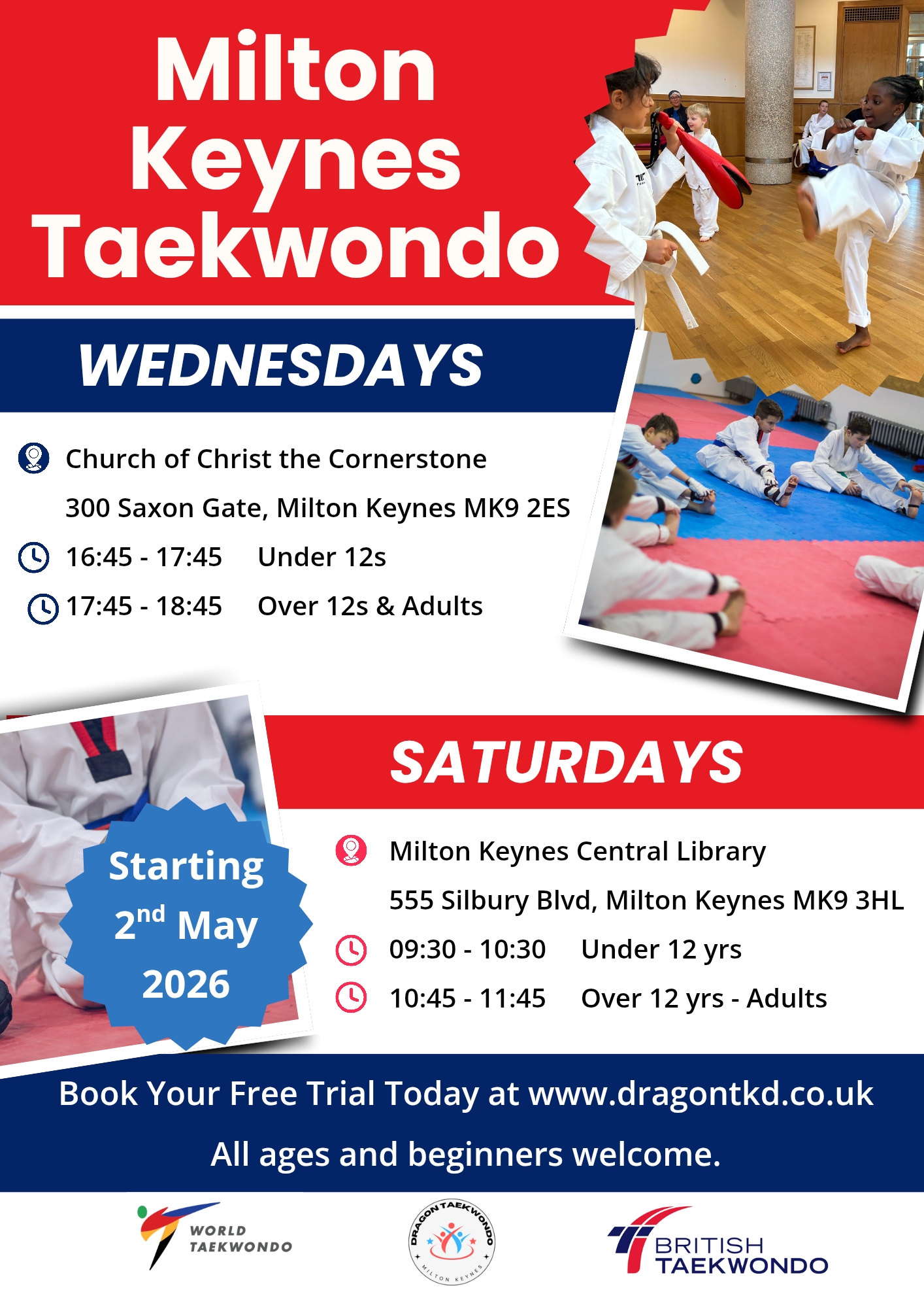 Dragon Taekwondo Milton Keynes Facebook ad: Milton Keynes