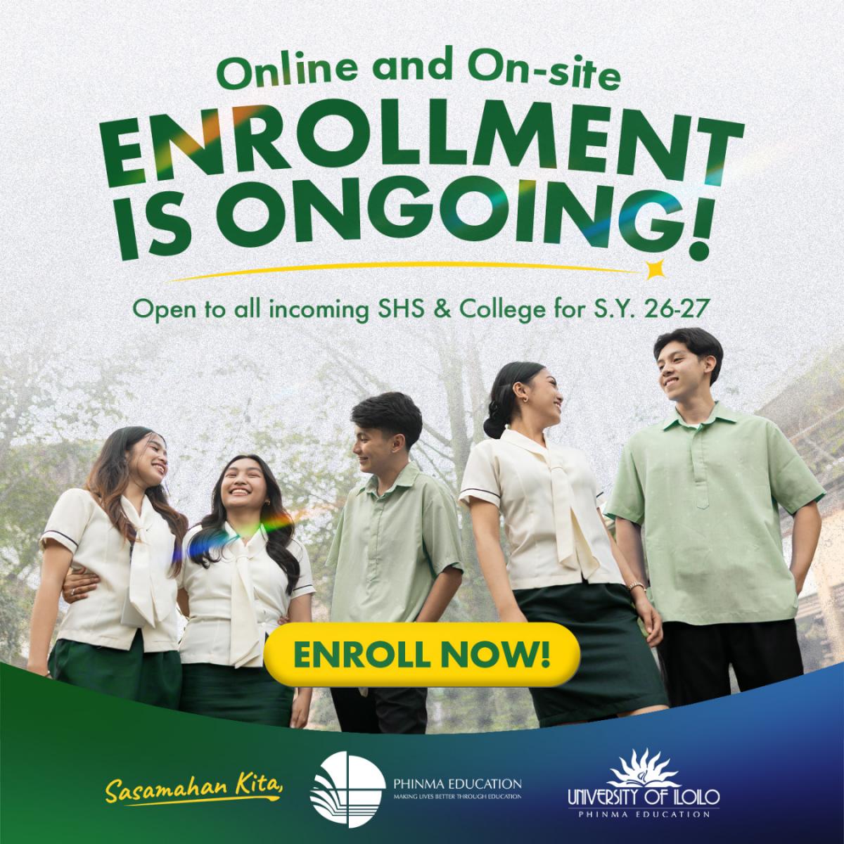 PHINMA-University of Iloilo Facebook ad: Start your journey now and make your dreams…