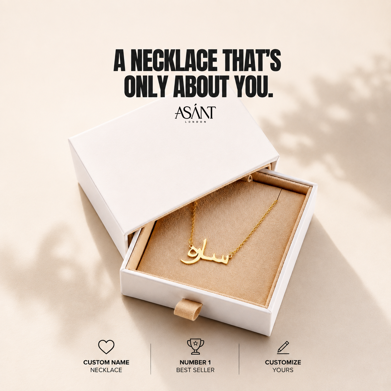 ASÁNT London Facebook ad: Crafted using real 18k gold, non-tarnish & hypoallergenic →