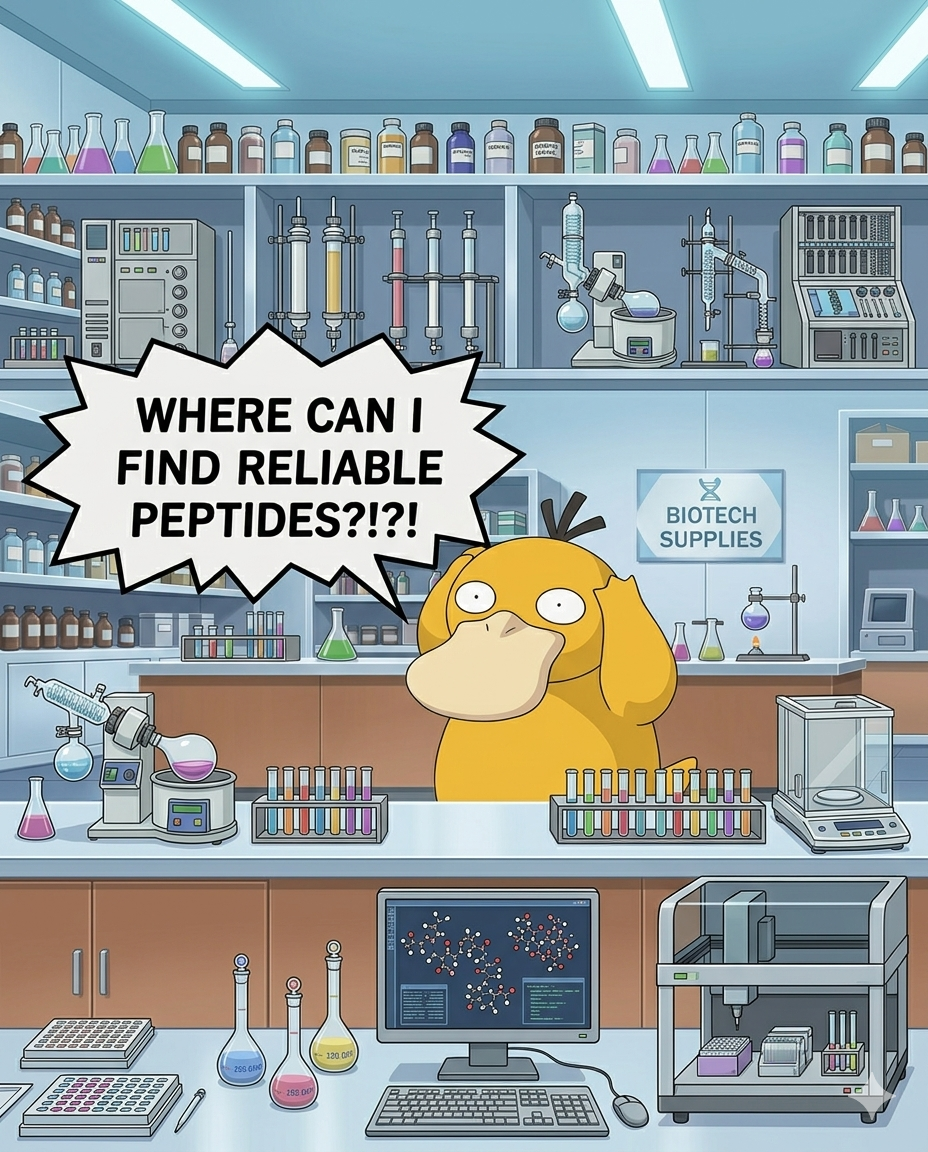 Happy Peptides by Mindful Research Facebook ad: Trust Your Source.