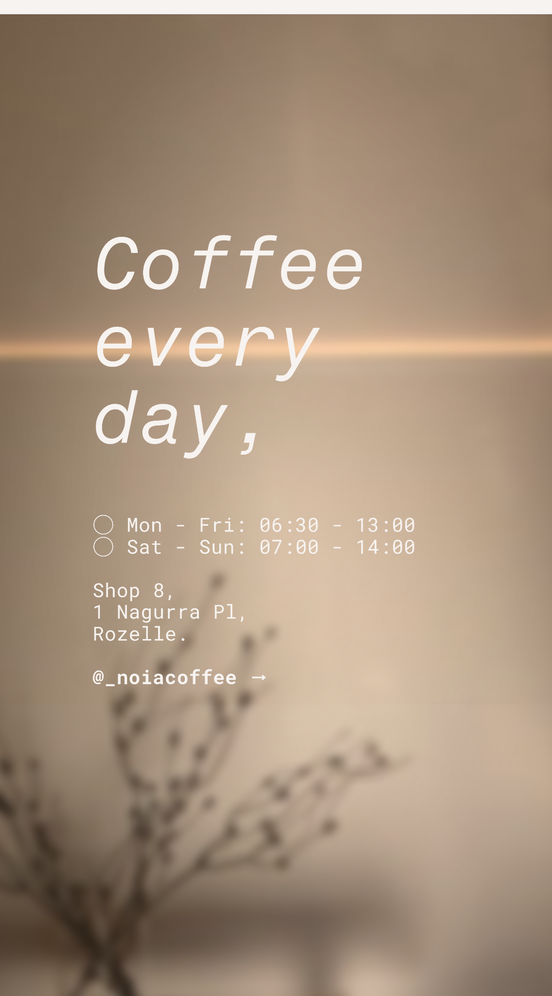 Noia coffee Facebook ad