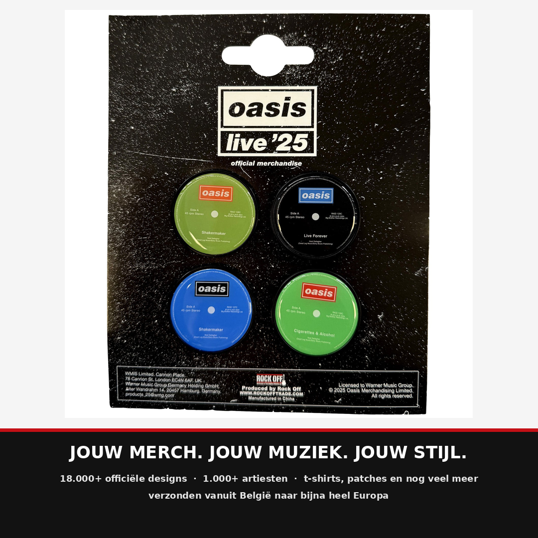 Rockwinkel Facebook ad: Oasis, Magneet Single Discs