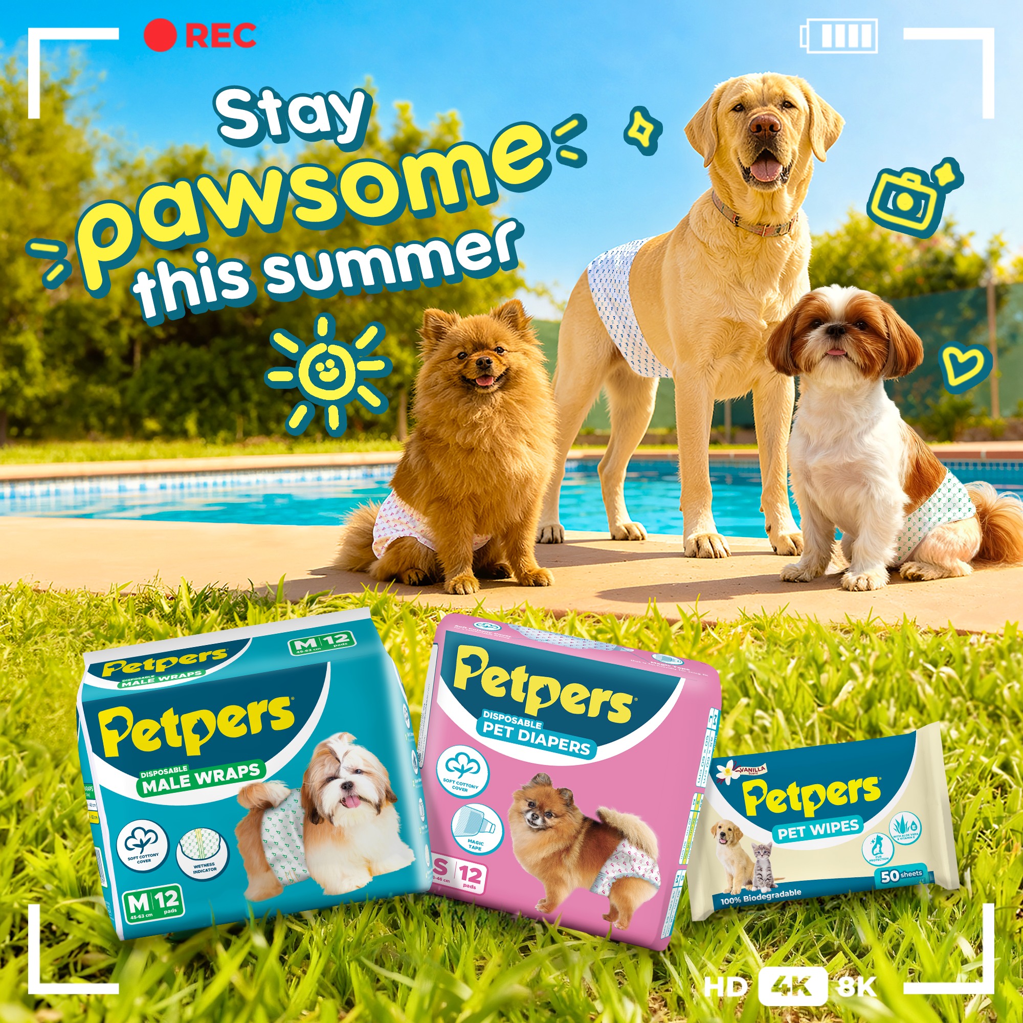 Petpers Facebook ad: Sun out, paws out.